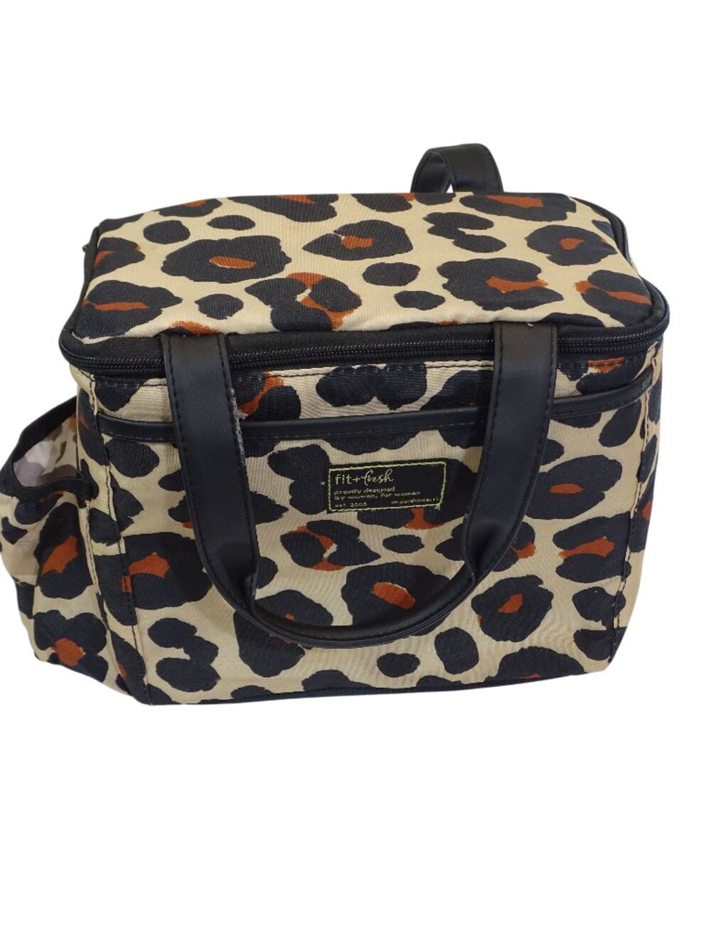 Fit Fresh Insulated Animal Lunch Cooler Bag Handles Zipper Closure 10" x 8.5"